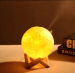 High Quality Multicolor Moon Light with Wooden Stand (15Cm) - Image 6