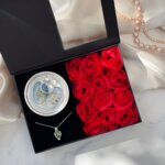 Red Bloom Pearl Necklace - Image 2