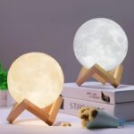 High Quality Multicolor Moon Light with Wooden Stand (15Cm) - Image 2