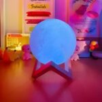High Quality Multicolor Moon Light with Wooden Stand (15Cm) - Image 3